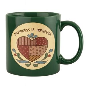Vtg Happiness Homemade Coffee Tea Mug Cup Country‎ Valentine's Craft Gift Heart